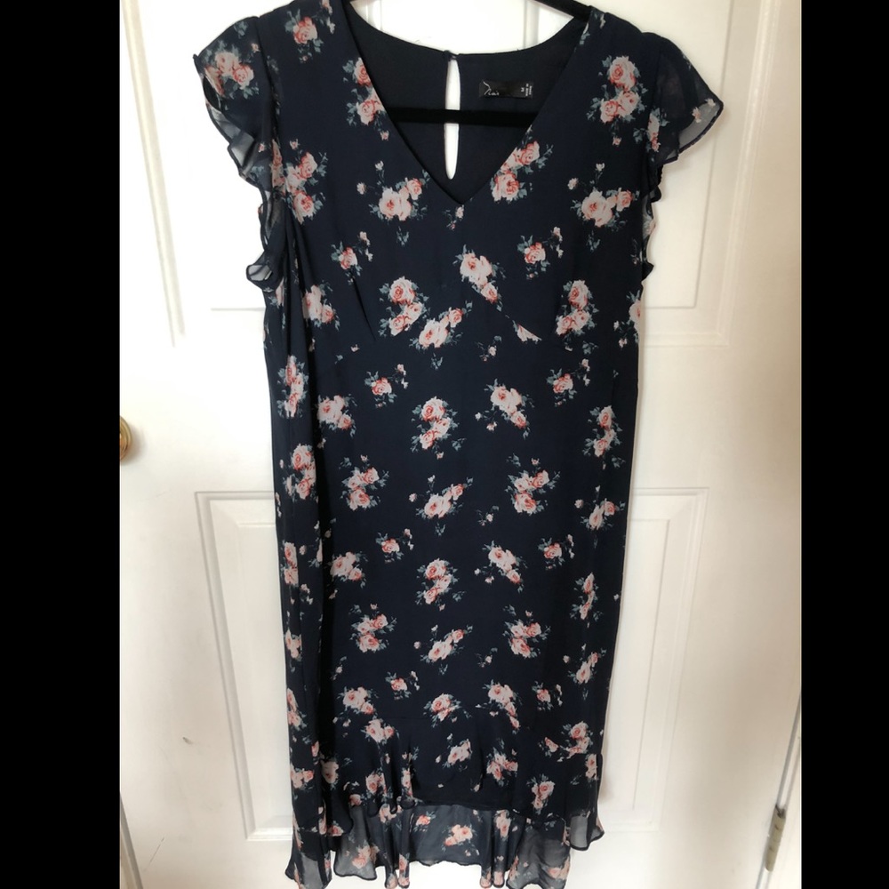 Noir Flutter Sleeve Dress